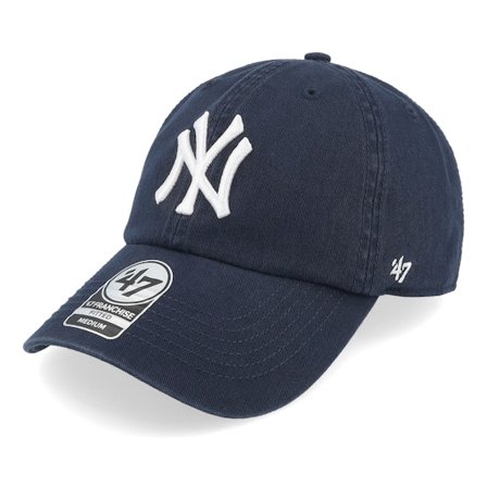 47 Brand - MLB Blu fitted Cappellino - New York Yankees MLB 47 Franchise Cap Navy Unconstructed Fitted @ Hatstore