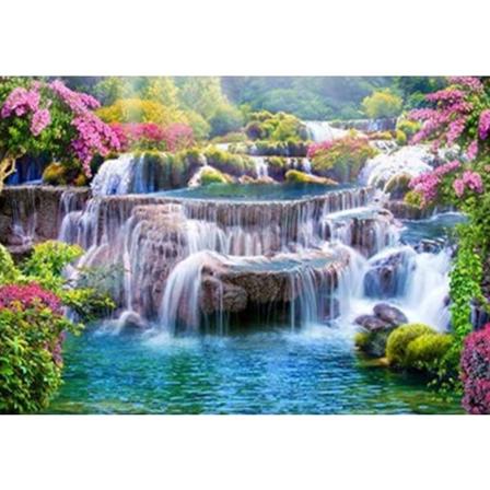 Timanttimaalaus / DIY 5D Timanttimaalaus - 20x30cm - Vesiputous monivärinen