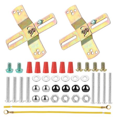 2 Sett Monteringsbrakett for Lysarmatur, med Skruer