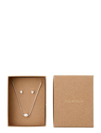 Alayah Gift Set, Necklace & Stud Earrings Silver Pilgrim