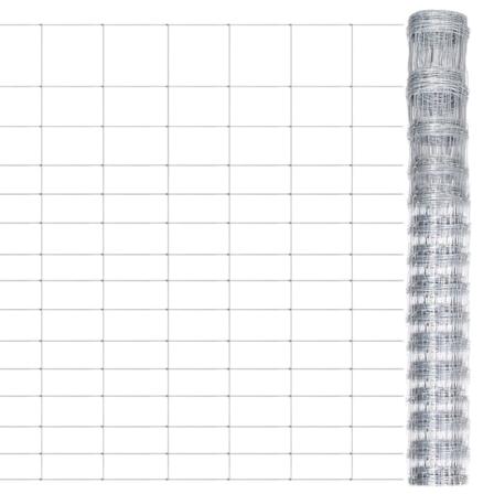 Vidaxl Trädgårdsstängsel Galvaniserat Stål 50x1,6 M Silver Silver