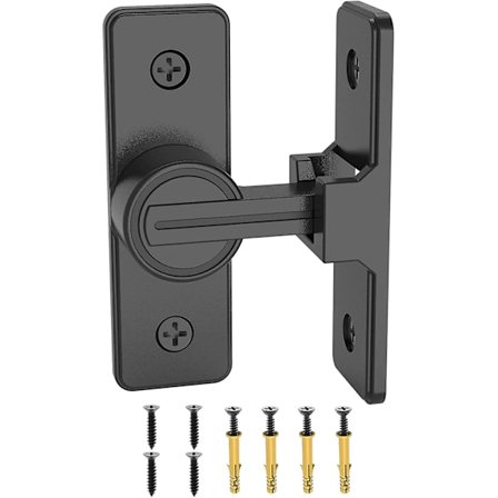 Skydedørslåse og -låse til låger i hardware, 90 graders vinkelret kraftig låse til låger, flip-lås, sikkerhedsdørbolt-lås, velegnet til have