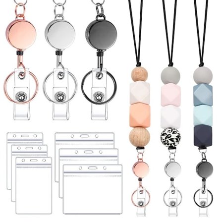 Optrækkelig lanyards Nøglebånd ID-holder