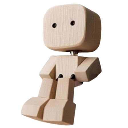 Skakande Träfigur Rolig Trä Skrivbordsdekor Present Kompatibel med Vänner Familj