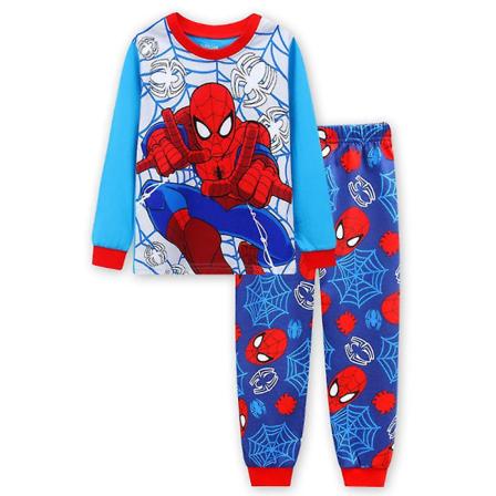Børn Børn Drenge Spider-man Superhero Print Pyjamas Outfits Langærmet T-shirt Lange bukser Sæt Nattøj 4-5 Years