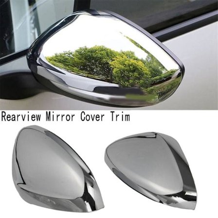 2 st Krom Bil Sidospegel Kåpa Trim för 2008 Sidodörr Skärm