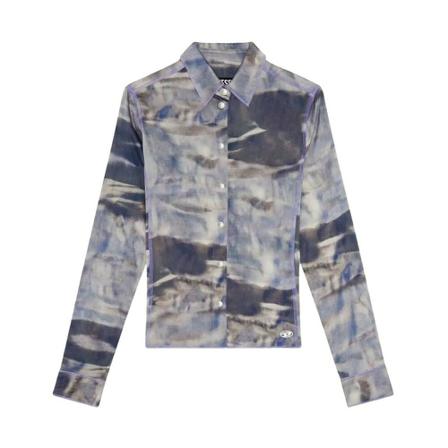 Diesel Shirts Blå, Dame Skjorter