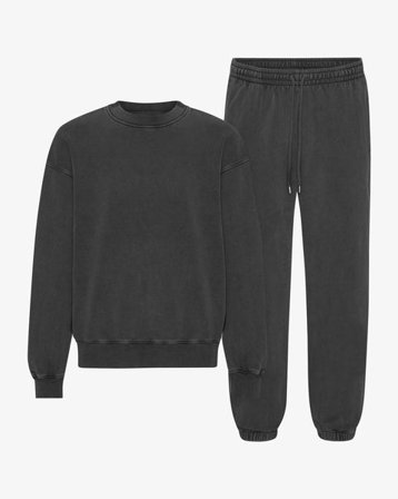 Organic Relaxed Sweatsuit - Faded Black