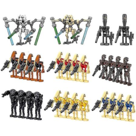 28 stk./sæt Kamp soldater, generaler og droider med våben, byggeklodser actionfigurer samleobjekt legetøj børnegave