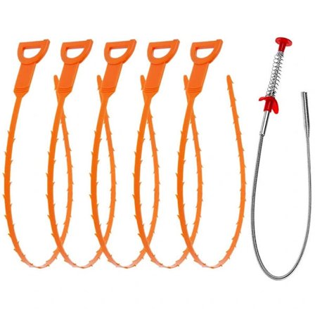 35,5 tum Avloppsstoppsborttagare (1 st), 25 tum Avloppsrensare Hårborttagare (6 st)