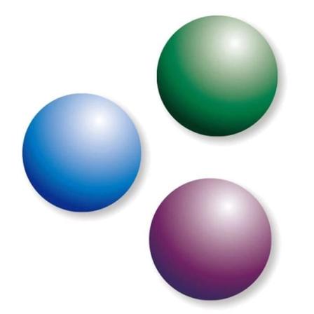 3 målat glaseffekt vattenbaserade färger - 25 ml - blå-lila-grön Flerfärgad