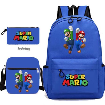 Super Mario 3 st/set Barnryggsäck Pojkar Skolväska Tillbaka till Skolan Present