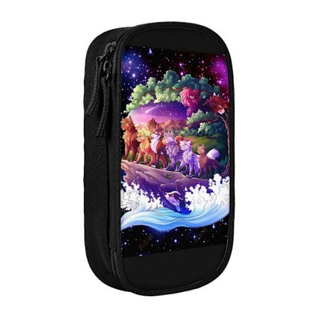 i1292 Warrior Cats Penal, Flerbruks Penalhus, Stor Kapasitet Slitesterk Blyantveske Oppbevaring Pennveske Organizer StationerywtBD4672