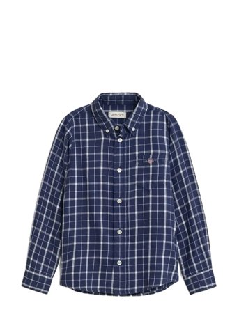 GANT Checked Flannel Bd Shirt - Blue - 92