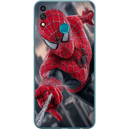 Yhteensopiva Puhelinkuori Honor Honor 9X Lite Dynaaminen Spider-Man-kuvaus toimintanäkökulmasta, supervoimien teema liikkeen energialla ja elokuvama