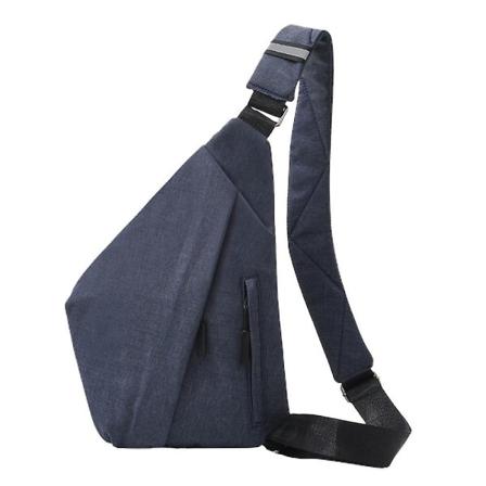 Anti-tyveri tett nylon oppbevaringsveske skulderveske kvinne reise blue