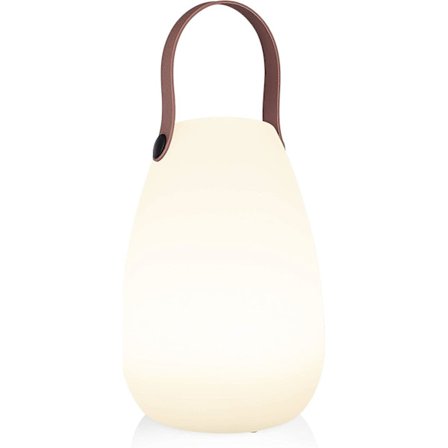 8 Color Led Rechargeable Table Lamp, White, Round Shape