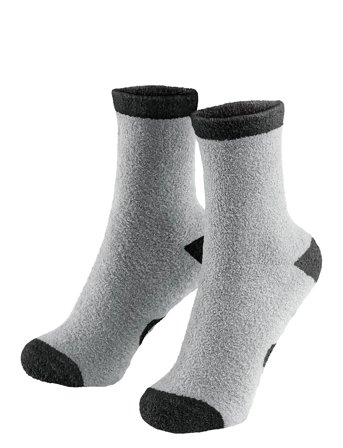 Go Travel Everyday Fluffy Sockzzz - Grey - ONE SIZE