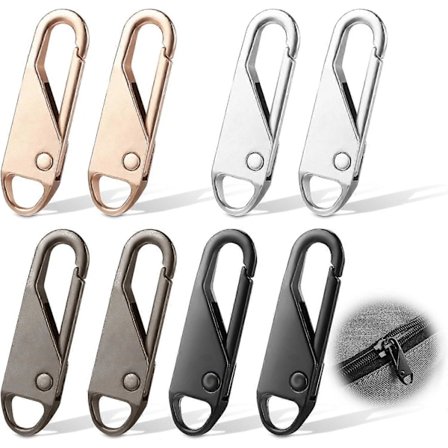 8 kpl Vetoketjun Vedin Korvaus, Matkalaukun Vetoketjun Vedin Jatke Reppu Vetoketjut Metallinen Vetoketjun Kahva Korjausosa Vetoketjun Kieleke Korjaus