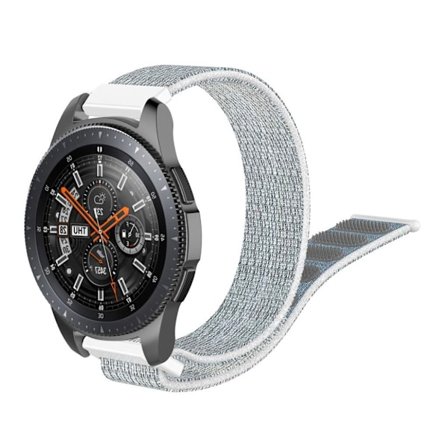 Samsung Galaxy Watch (46mm) 22mm nylonurrem - grå / hvid
