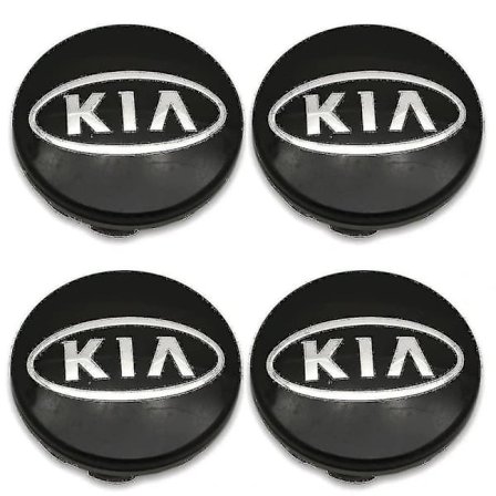4-pack mustia Kia auton pyörän napakapseleita 60mm 4-pack P:lle