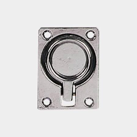 Deck fitting TMC, 44 mm x 37 mm, chrome-plated brass