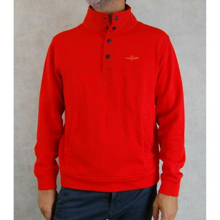 Aeronautica Militare, Logo Sweatshirt Rood, Heren, Maat:M