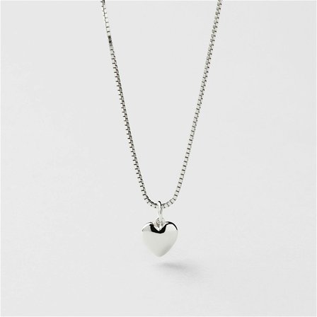 Solid Puffy Heart Necklace