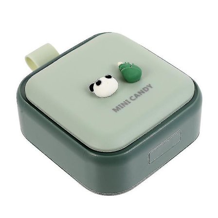 8x7,5cm Grønne Pilleæsker 1 stk Vandafvisende Ugentlig Pilleæske Flere Rum Bærbar Pillebeholder (g