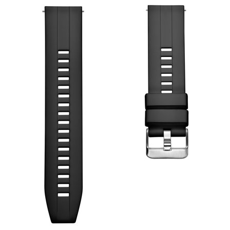 Black 20 mm Silicone Sports Watch Straps for Men - Watch straps