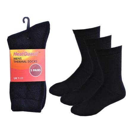 Thermal Termostrumpor För Män (pack Om 3) Uk 7-11 Svart