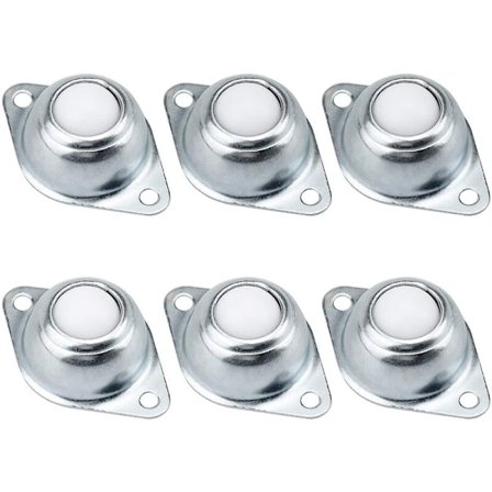 Sett med 6 mini nylon kuleoverføringshjul kule ruller for møbler