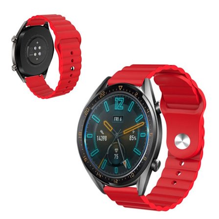 22mm Universal simple silicone watch band - Red