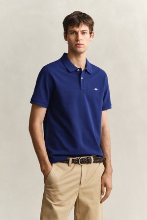 GANT Herren Regular Fit Piqué Poloshirt (XXXL) Marineblau