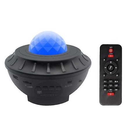 LED Galaxy Starry Projector Night Light Star Projektionslampa Bluetooth USB(Svart)