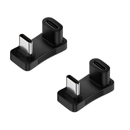 Svart B:Svart B USB 100 Typ C Laddningsomvandlare, 1 till 2 Hane till Hona Adapter, OTG, 10Gbps, Snabb Data, 4K, Surfplatta, USB C, 3.2W