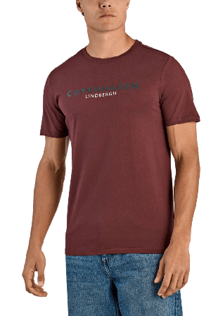 Lindbergh print tee S/S T-shirts Herr Röd S