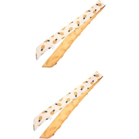 2 stk Trykt Dekorasjonsskjerf Kreativt Imitert Silkeskjerf Moteskjerf Skjerf Dameskjerf