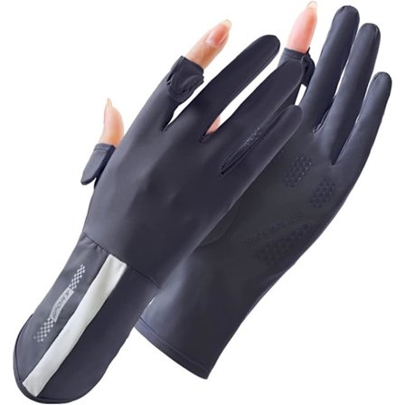 UV-beskyttende handsker, kørehandsker, fuldfinger UV-handsker, solhandsker, tynde handsker, UV-lys handsker, damecykelhandsker, marineblå