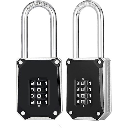 Kombinasjonslås, 57 mm lang bøylelås for treningsstudio-skap, skoleskap,