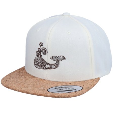 Iconic - Wit snapback Cap - Whale Mandala Natural/Cork Snapback @ Hatstore