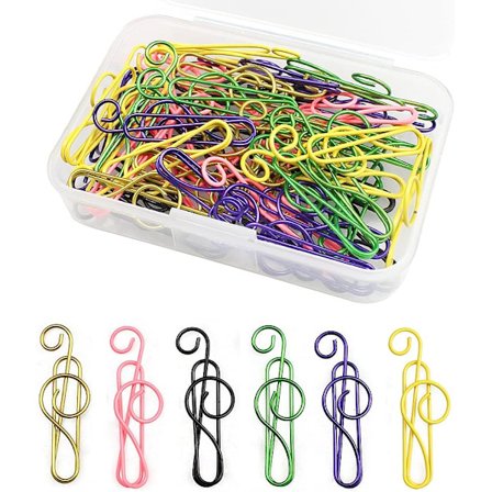 50 fargede binders (tilfeldige farger) Metall kreative binders for bøker, notater, papir, plakater, små binders for bilder, med eske