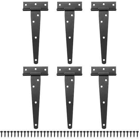 stk. - T-hængsel til dør - m/ skruer - 6 " - skurdørhængsel - T-dørhængsel - T-hængsler - T