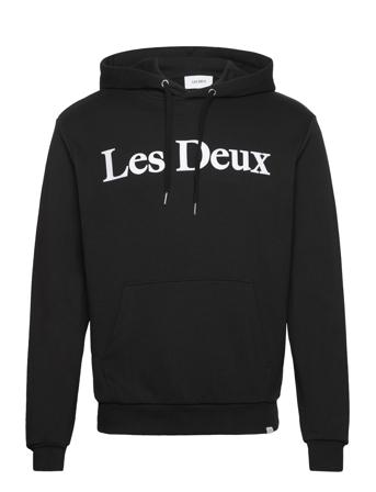 Charles Hoodie Tops Sweat-shirts & Hoodies Hoodies Black Les Deux