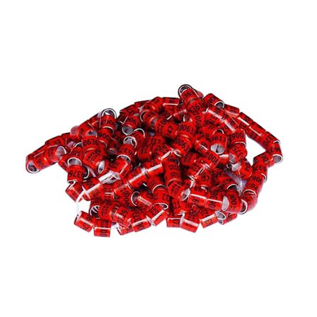 100 stk. duering til duer, 2024, identifikationsbånd, fuglering, lille størrelse, letvægts, genanvendelige, lyse farver og numre, identifikationsring-