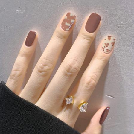 Manikyr Brun Leopard Nail Art Nagellapp 24st