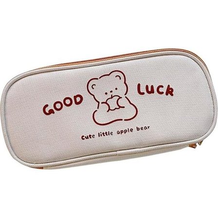 (björn C) Kawaii-stil Etui med stor kapasitet for studenter, tenåringer, jenter, for videregående skole, universitet, kontor