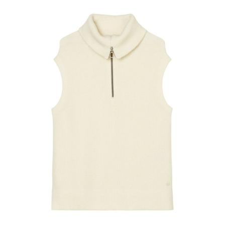 Marc O'Polo Sleeveless zip-neck jumper Hvid, Dame Veste