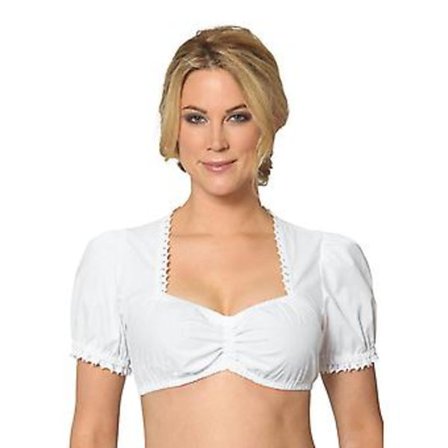 Elegant Dirndl-bluse for kvinner, svart Dirndl-bluse, blondebluse for Oktoberfest, 100% ny