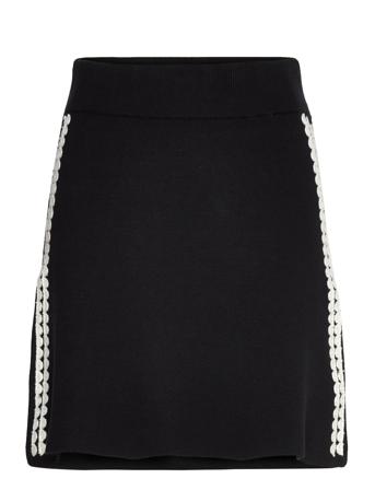 Objrashia Knit Hw Re Short Skirt 134 Skirts Short Skirts Black Object